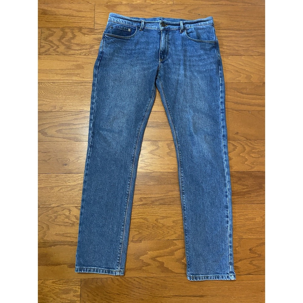 Mott & Bow Jeans Mens 34x32 (36x32) Slim Fit Blue Stretch Denim Excellent Condit